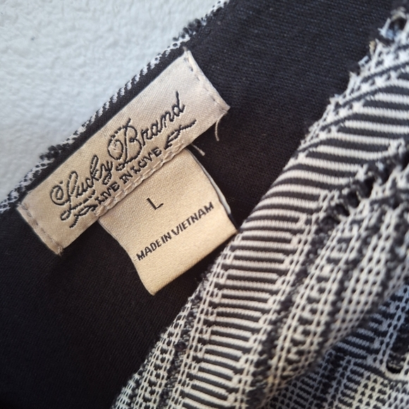 Lucky Brand Womens Black/Gray Tank Mini Dress Fit and Flare. Size L - Picture 2 of 7